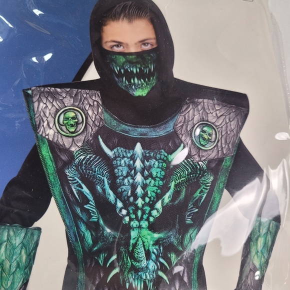 New Spirit Child's Deluxe Dragon Ninja Halloween Costume Size 4-6 - Picture 4 of 7